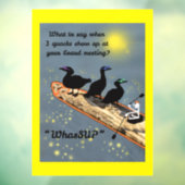 "WhasSUP" met eenden op het SUP-bord Raamsticker (Vel 3)