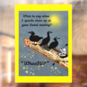 "WhasSUP" met eenden op het SUP-bord Raamsticker (Vel 2)