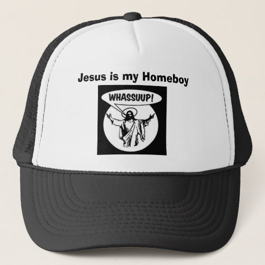 whassupjesus_lrg, Jezus is mijn Homeboy Trucker Pet (Voorkant)