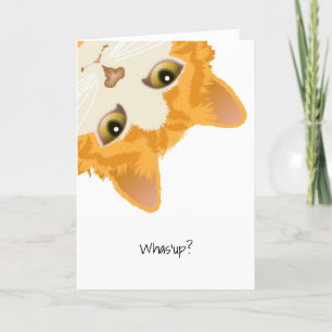 Whas'up Sinaasappel Ondersteboven Cat Kaart