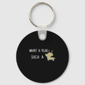 What A Fun Deer Moment Retro Style Sleutelhanger (Voorkant)