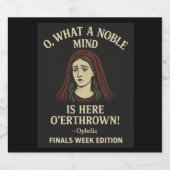 What a mind is overthrown bier etiket (Enkel label)