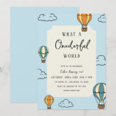 What a Onederful World Birthday Party Invitation Kaart (Voorkant / Achterkant)