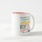 What a wonderful world, Zweifarbige Tasse Tweekleurige Koffiemok (Voorkant rechts)