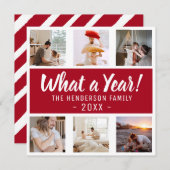 What A Year! Foto van Collage Christmas Feestdagenkaart (Voorkant / Achterkant)