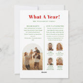 What a Year in Review Family Arch Photo Christmas Feestdagenkaart (Achterkant)