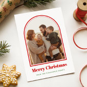 What a Year in Review Family Arch Photo Christmas Feestdagenkaart