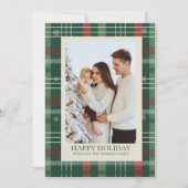 What a Year in Review Plaid Merry Christmas Feestdagenkaart (Voorkant)