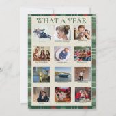 What a Year in Review Plaid Merry Christmas Feestdagenkaart (Achterkant)