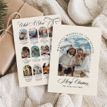 What a Year Minimalist Year in Review Bow Photo Feestdagenkaart<br><div class="desc">What a Year Minimalist Year in Review Bow Photo Holiday Card</div>