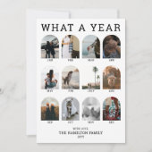 What a Year Modern Arch Photo Collage Christmas Feestdagenkaart (Voorkant)