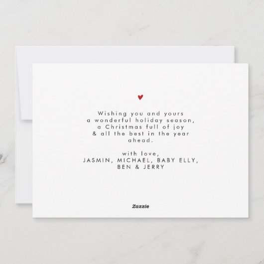 What a Year! Modern Simple 6 Photo Collage Feestdagenkaart (Achterkant)