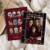 What a Year Photo Christmas Plaid Classic Holiday Folie Uitnodiging