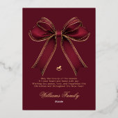 What A Year Photo Collage Wine Red Christmas Card Folie Uitnodiging (Achterkant)
