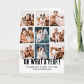 What A Year Review Modern Family 7 Photo Collage Kaart (Voorkant)