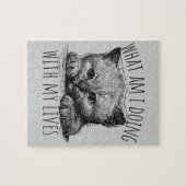 What Am I Doing With My Lives Cute Kitten Legpuzzel (Horizontaal)