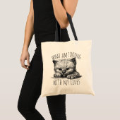 What Am I Doing With My Lives Cute Kitten Tote Bag (Voorkant (product))
