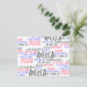 What America Means to Me Briefkaart (Staand voorkant)