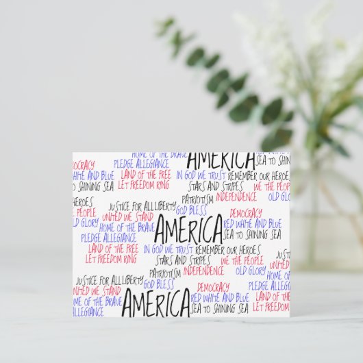 What America Means to Me Briefkaart (Staand voorkant)