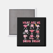 What Are We Doing Today Pe Teacher Hearts Valentin Magneet (Voorkant / Achterkant)