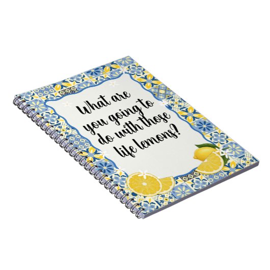 What are you going to do with those life lemons notitieboek (Rechterzijde)