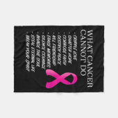 What Cancer Cannot Do - _ Awareness - Insration  Fleece Deken (Voorkant (Horizontaal))