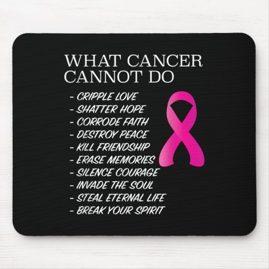 What Cancer Cannot Do - _ Awareness - Insration  Muismat (Voorkant)