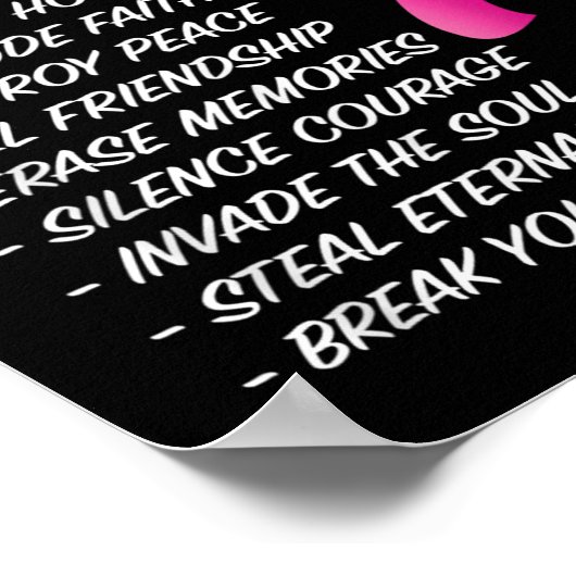 What Cancer Cannot Do - _ Awareness - Insration  Poster (Hoek)