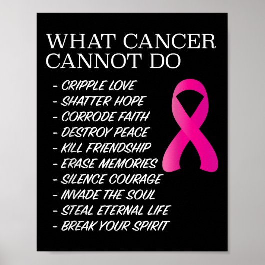 What Cancer Cannot Do - _ Awareness - Insration Poster (Voorkant)