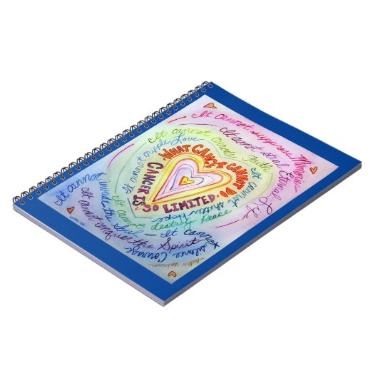 What Cancer Cannot Do Heart Art Journal Notebook Notitieboek (Linkerzijde)