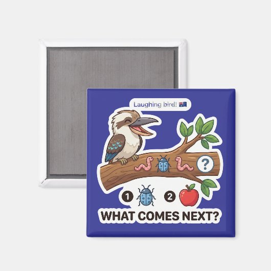 What Comes? Kookaburra Australia Pattern Logic Magneet (Voorkant / Achterkant)