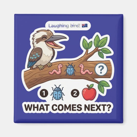What Comes? Kookaburra Australia Pattern Logic Magneet (Voorkant)
