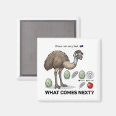 What Comes Next? Emu Australia Pattern Logic Game Magneet (Voorkant / Achterkant)