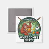 What Comes Next? Orangutan Pattern Logic Game Magneet (Voorkant / Achterkant)
