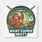 What Comes Next? Orangutan Pattern Logic Game Magneet (Voorkant)