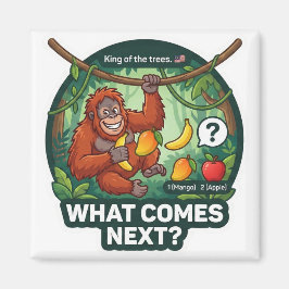 What Comes Next? Orangutan Pattern Logic Game Magneet