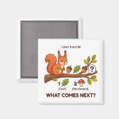 What Comes Next? Red Squirrel UK Pattern Logic  Magneet (Voorkant / Achterkant)