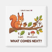 What Comes Next? Red Squirrel UK Pattern Logic  Magneet (Voorkant)