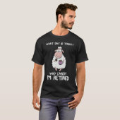 What day is today who care i'm retired Sheep T-shirt (Voorkant volledig)