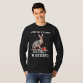 What Day Is Today Who Cares I'm Retired Sphynx T-shirt (Voorkant volledig)