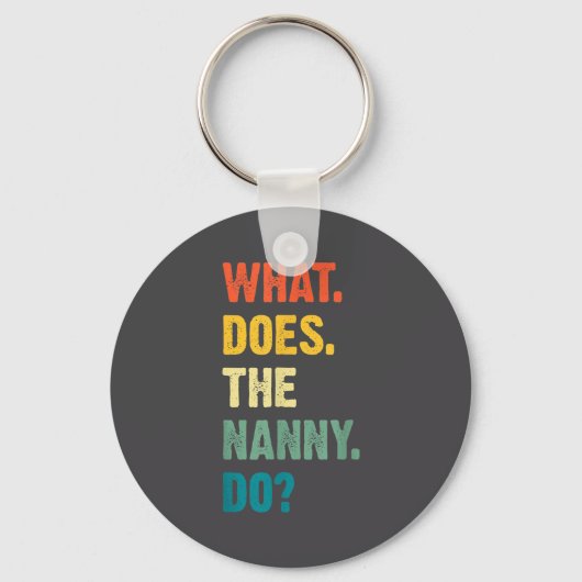 What Does The Nanny Do Black Uni Adult  Sleutelhanger (Voorkant)