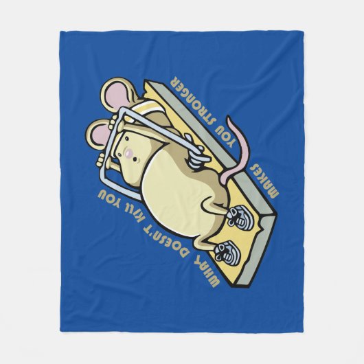 What doesn't kill you makes you stronger fleece deken (Voorkant)