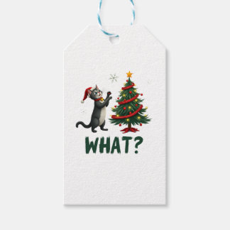 What Funny Cat Pushing Christmas Tree Over Cat Xma Cadeaulabel