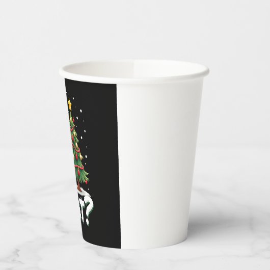 What Funny Cat Pushing Christmas Tree Over Cat Xma Papieren Bekers (Links)