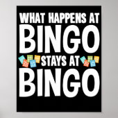 What Happens At BingoStays At Bingo Funny Lucky Poster (Voorkant)