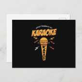 What Happens At Karaoke Stays At Karaoke Mic Gift Briefkaart (Voorkant / Achterkant)