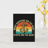 What Happens On The Boat Stays On The Boat Kaart (Gele Bloem)