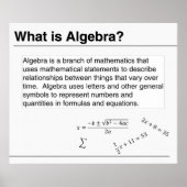 What is Algebra? Poster (Voorkant)