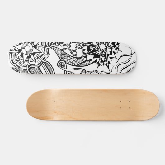 What is happening skateboard with doodle art (Horizontaal)
