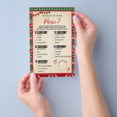 What is in Your Purse Ugly Sweater Game Card Flyer (Hand)